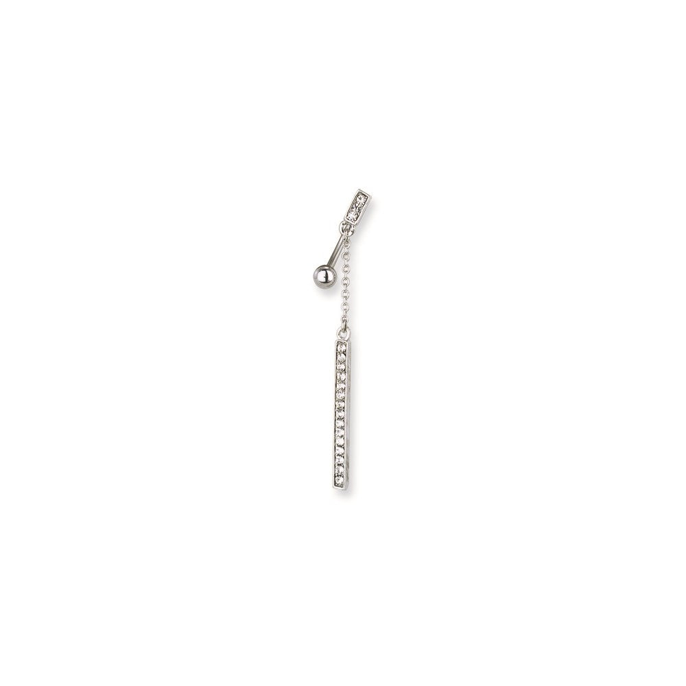 SGSS Curv BB w Fancy Gem Top Dangle 14G (1.6mm) 13/32 (11mm) Long Curv