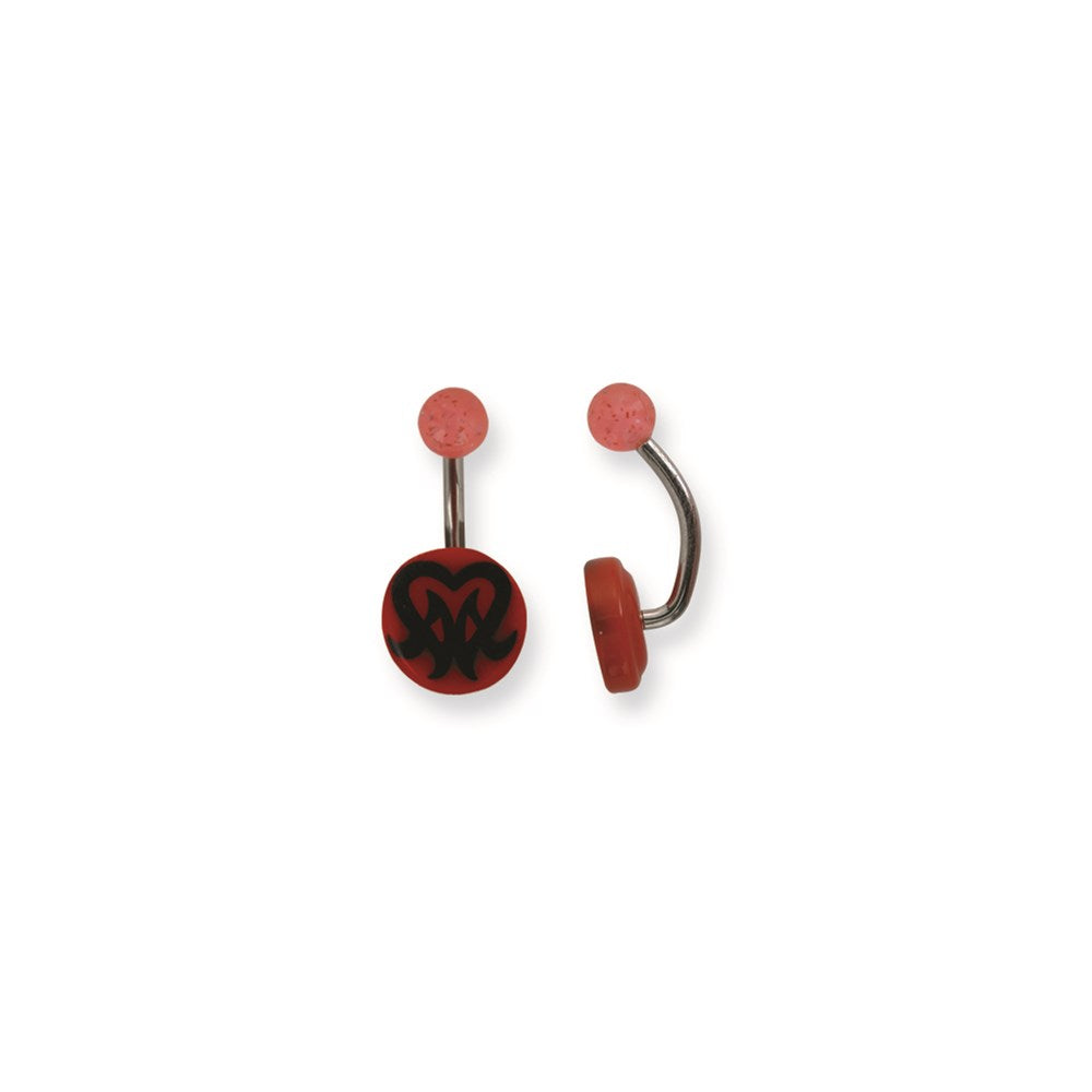 SGSS Curv BB w Gothic Dangle 14G (1.6mm) 7/16 (12mm) Curv BB w 5mm Top