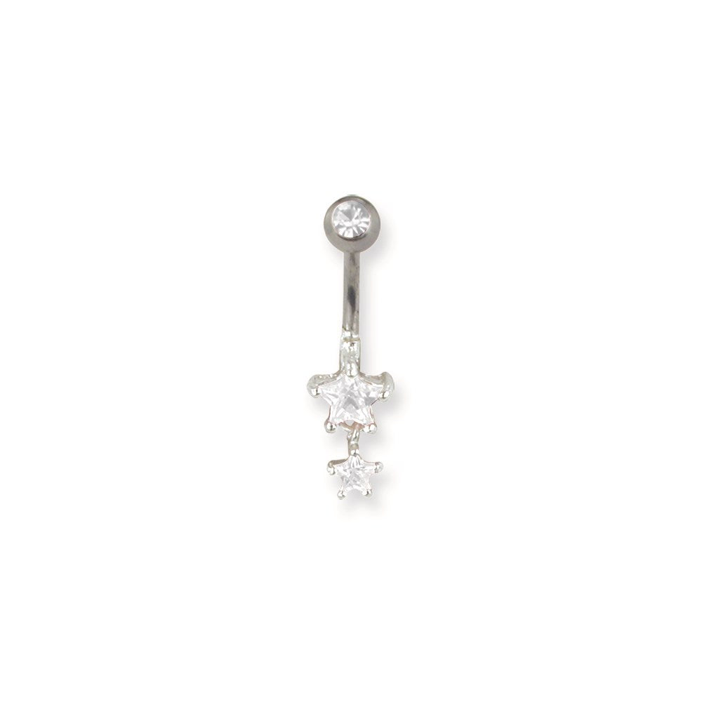 SGSS Curv BB w Small Charm & Mini Charm Dangle 14G (1.6mm) 13/32 (11mm)