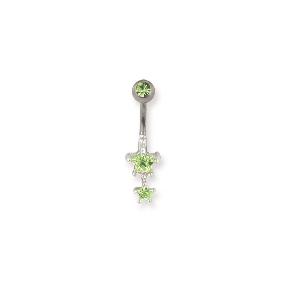 SGSS Curv BB w Small Charm & Mini Charm Dangle 14G (1.6mm) 13/32 (11mm)