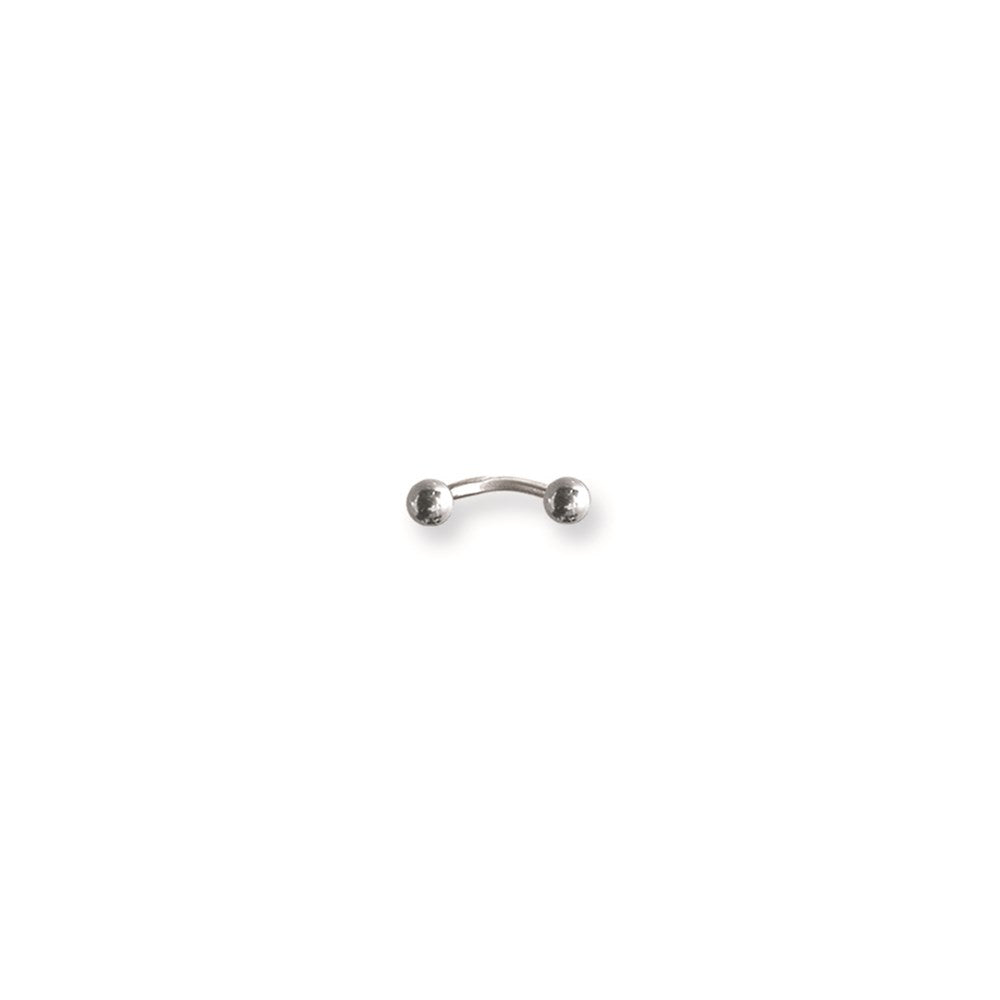 SGSS Curv BB w Stl Balls 14G (1.6mm) 5/16 (8mm) Long w 4mm Ball Ends