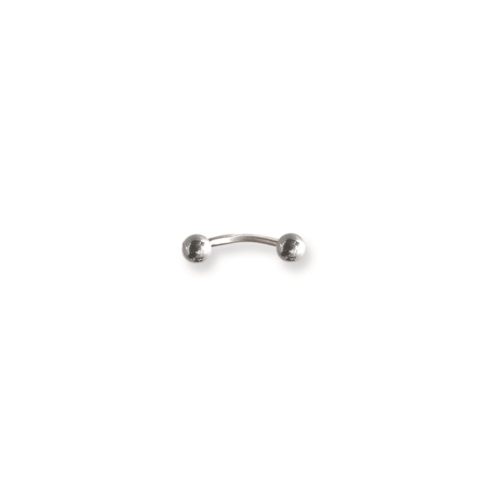 SGSS Curv BB w Stl Balls 14G (1.6mm) 7/16 (12mm) Long w 5mm Ball Ends