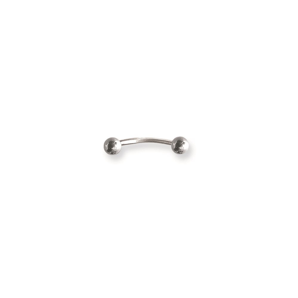 SGSS Curv BB w Stl Balls 14G (1.6mm) 5/8 (15mm) Long w 5x5 ball ends