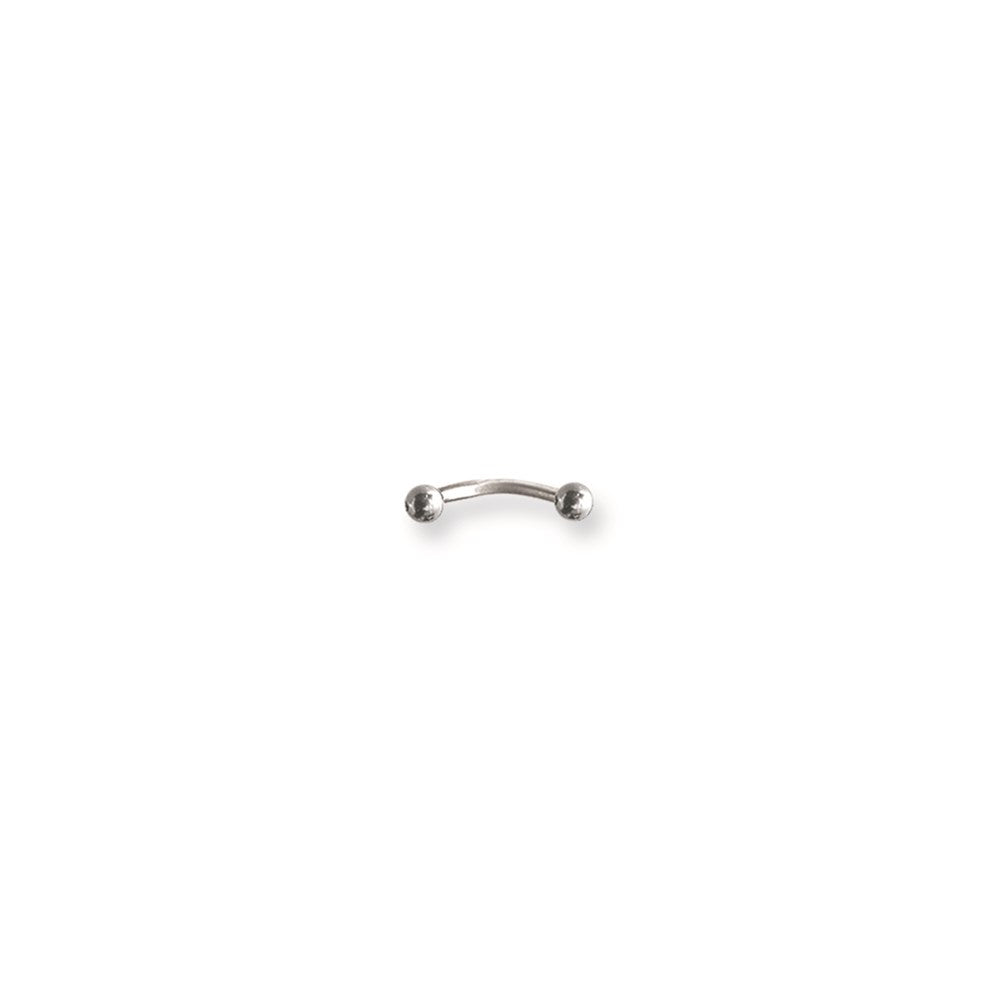 SGSS Curv BB w Stl Balls 18G (1mm) 3/8 (10mm) Long w 3mm Ball Ends