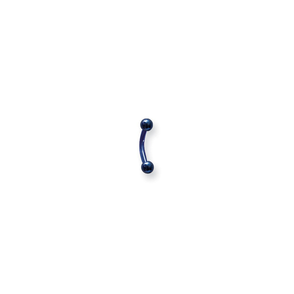 Plated SGSS Curv BB 16G (1.3mm) 5/16 (8mm) Long 3x3 Ball Ends Cobalt Bl