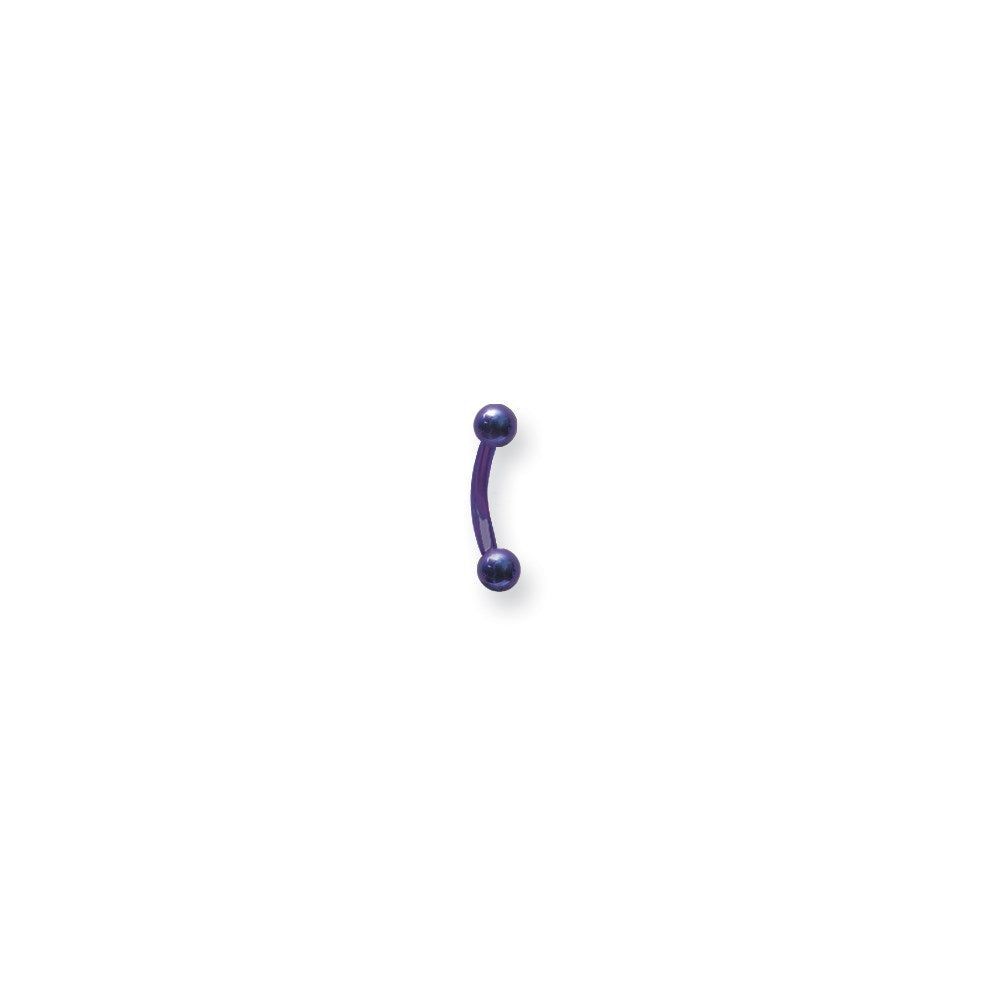 Plated SGSS Curv BB 16G (1.3mm) 5/16 (8mm) Long 3x3 Ball Ends Dream Blu