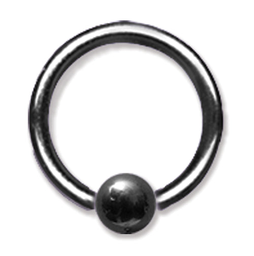 14G (1.6mm) 3/8 (10mm) Long w/ 4mm Ball Black (ZR-DS11) 14G (1.6mm) 3/8