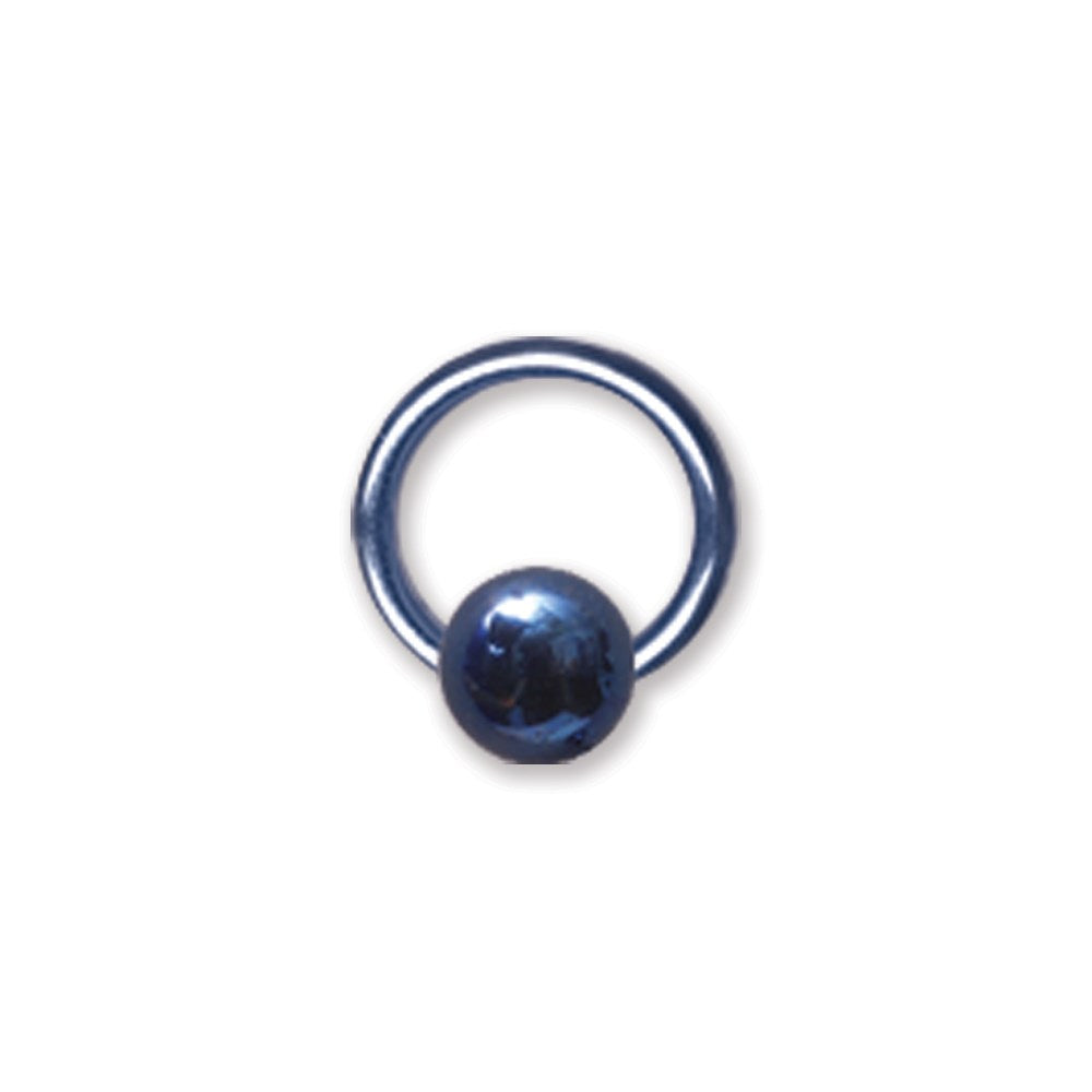 16G (1.3mm) 1/4 (6mm) Dia w 4mm ball Cobalt Blue Titanium 16G (1.3mm) 1