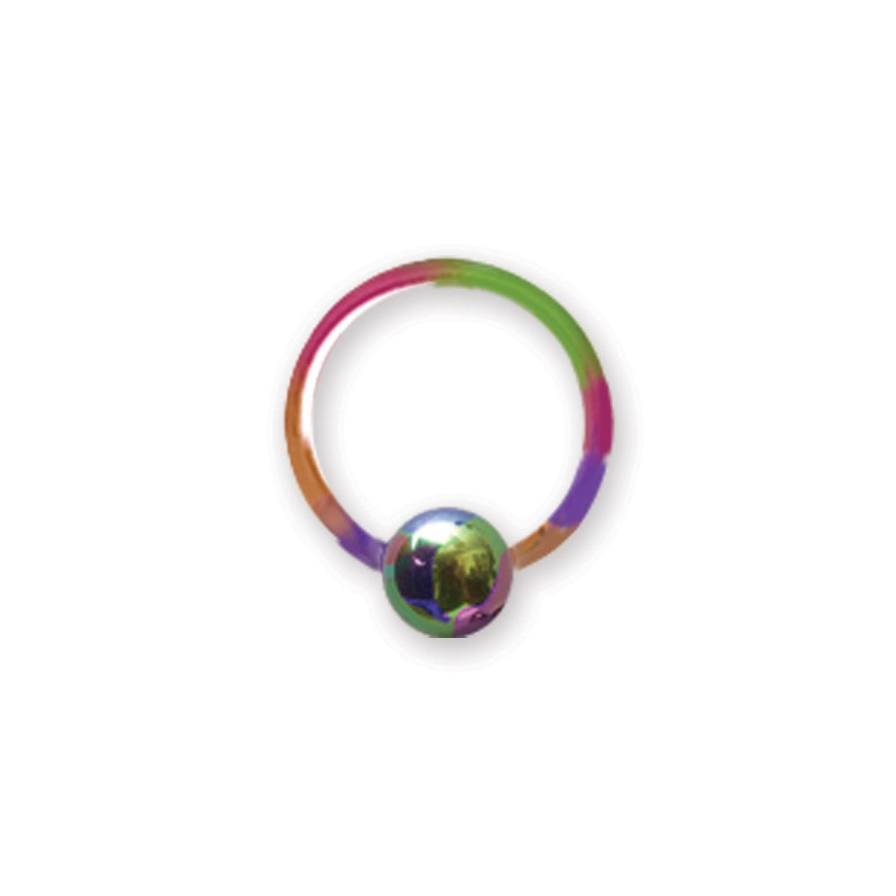 18G (1mm) 5/16 (8mm) Dia w 4mm ball Rainbow (ZR-DS09) 18G (1mm) 5/16