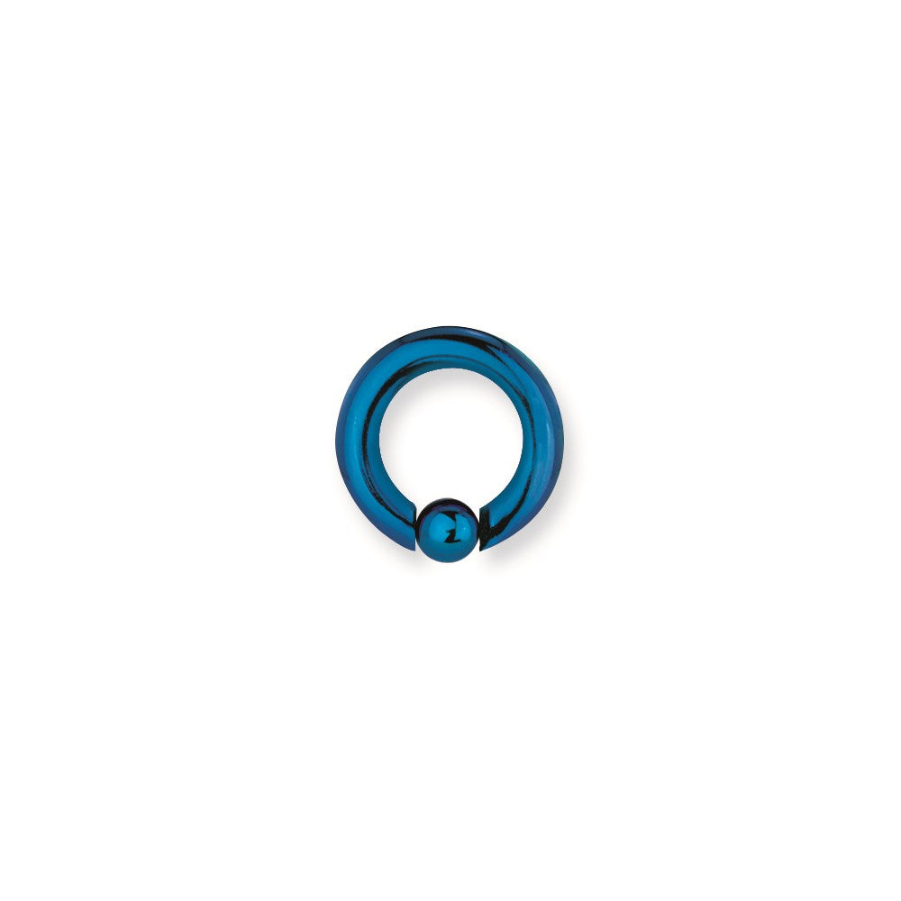 6G (4.1mm) 1/2 (13mm) Dia w 6mm ball Cobalt Blue Titanium 6G (4.1mm) 1/