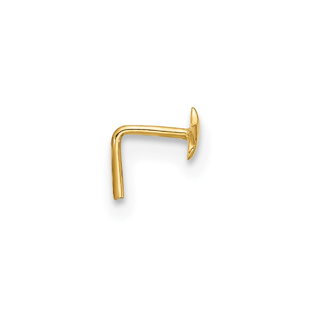 14k 22 Gauge Polished Star Nose Stud