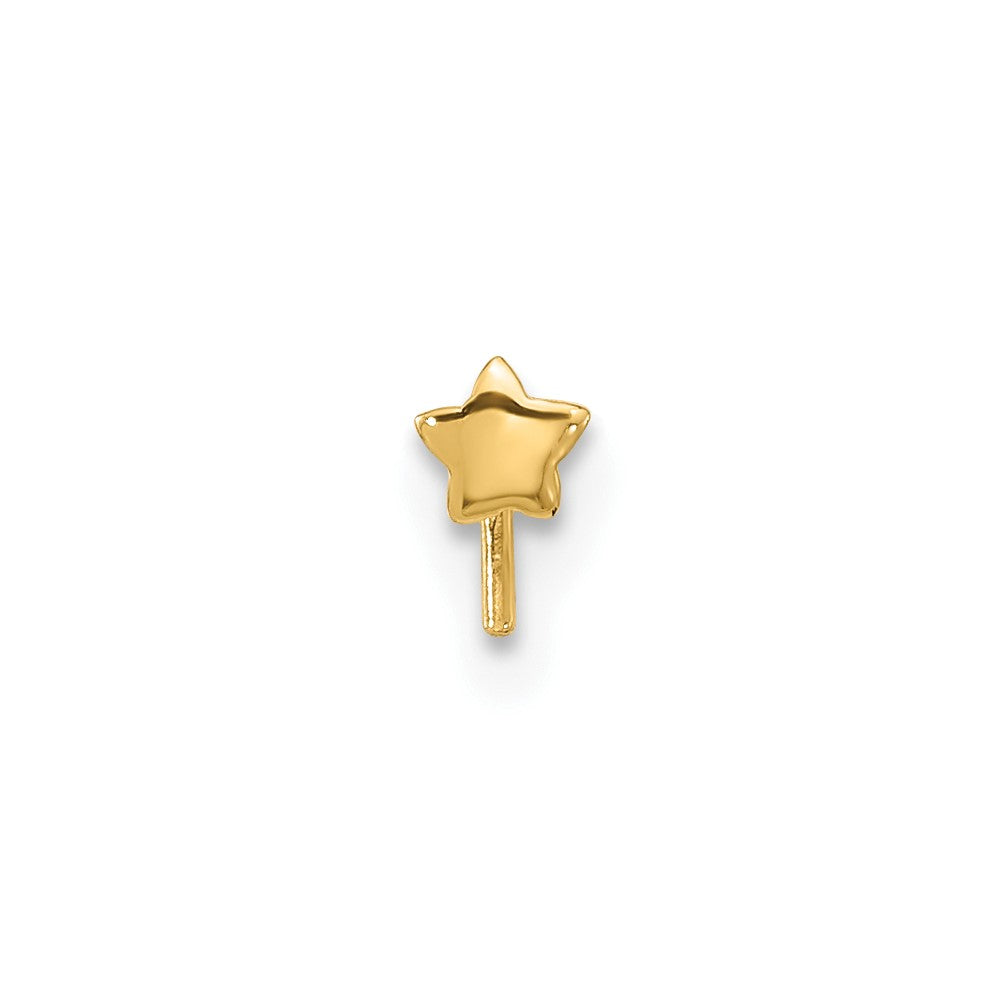 14k 22 Gauge Polished Star Nose Stud