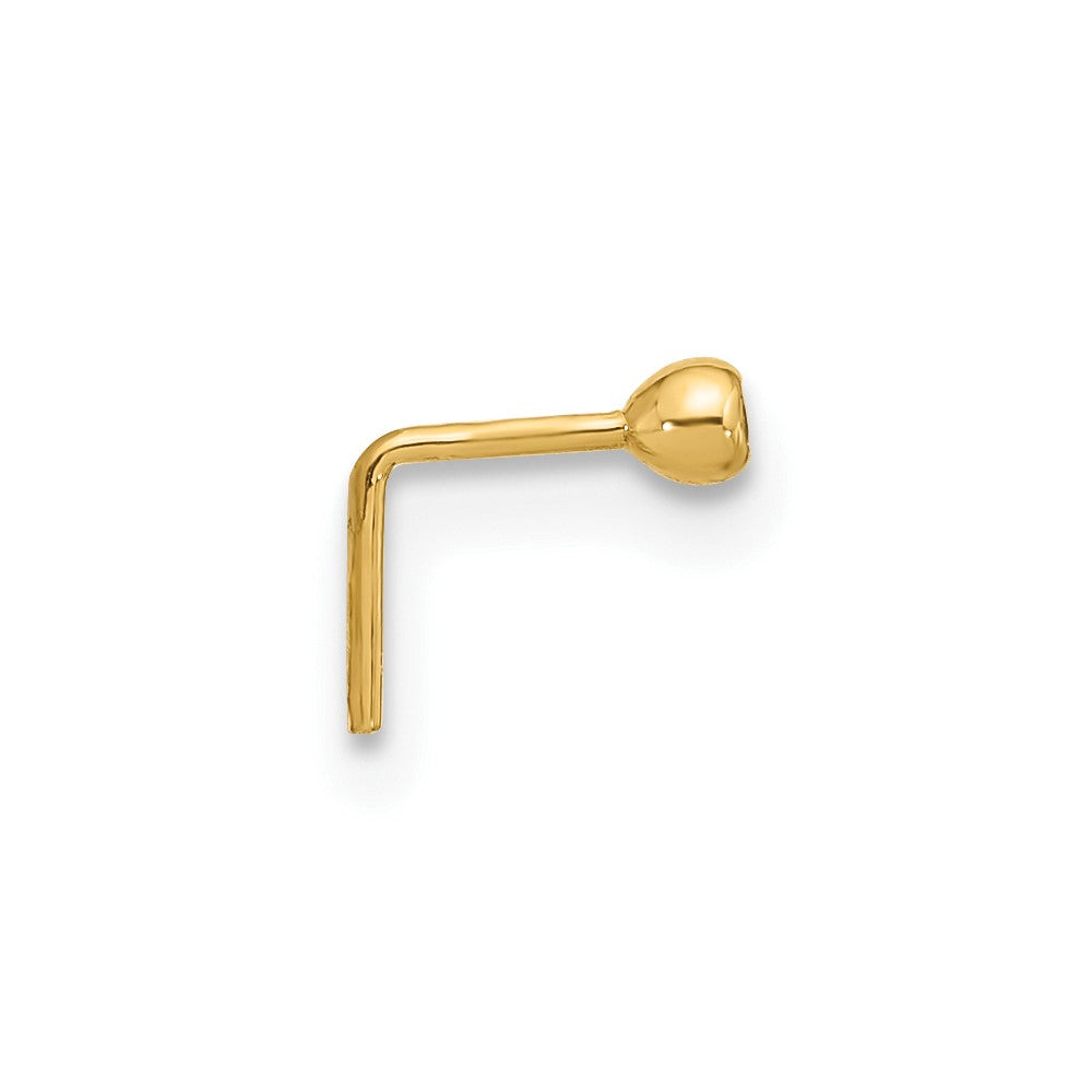 14k 23 Gauge 2.2mm CZ Nose Stud