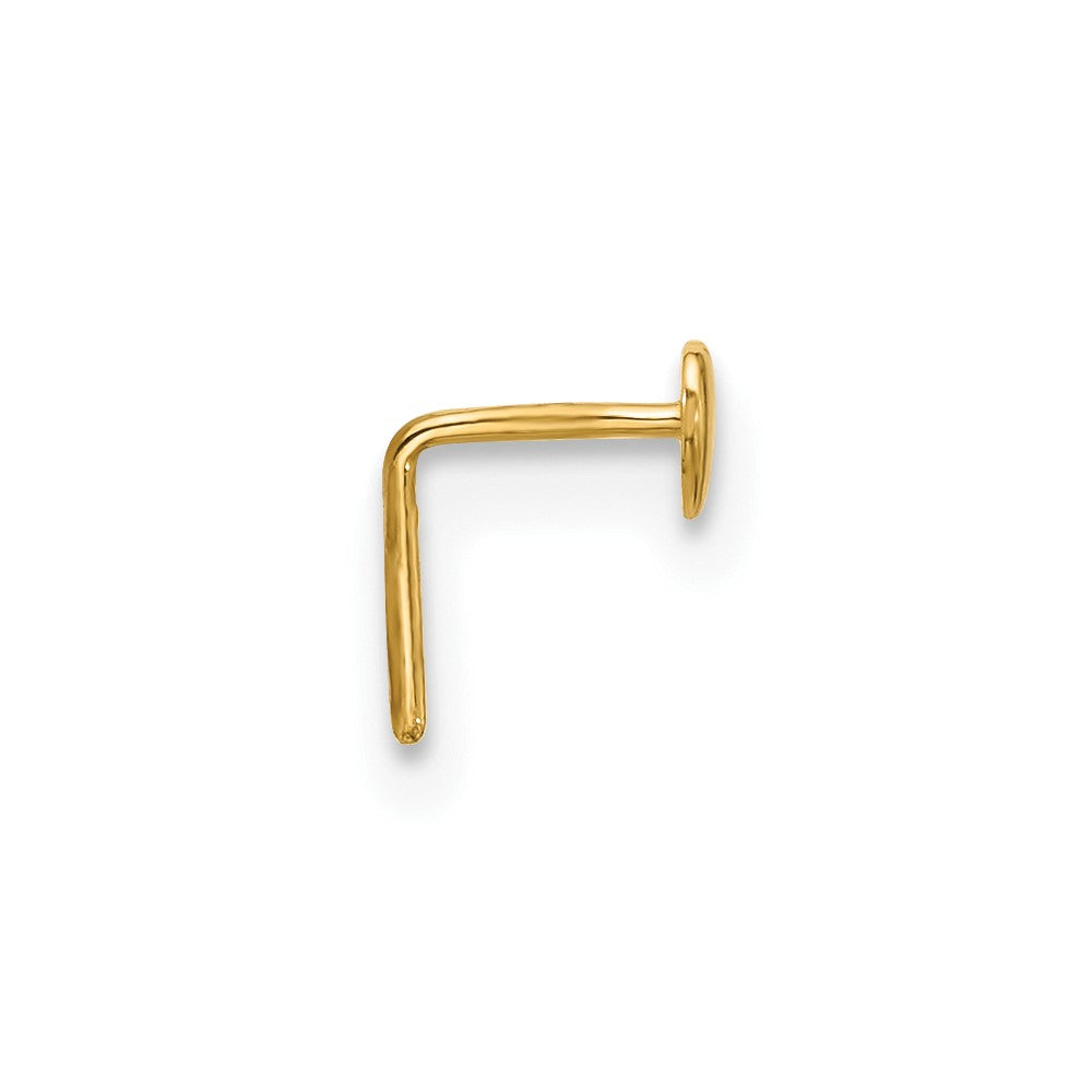 14k 22 Gauge Polished Heart Nose Stud