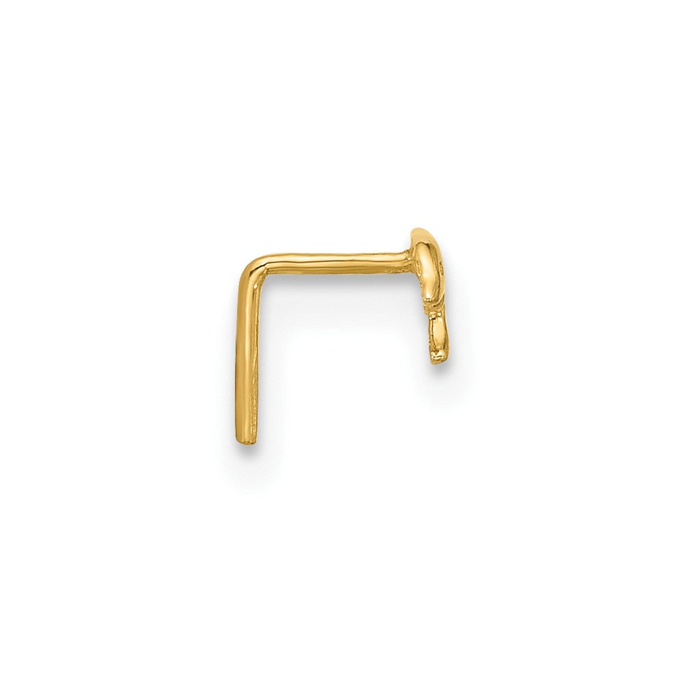 14k 23 Gauge Dolphin Nose Ring