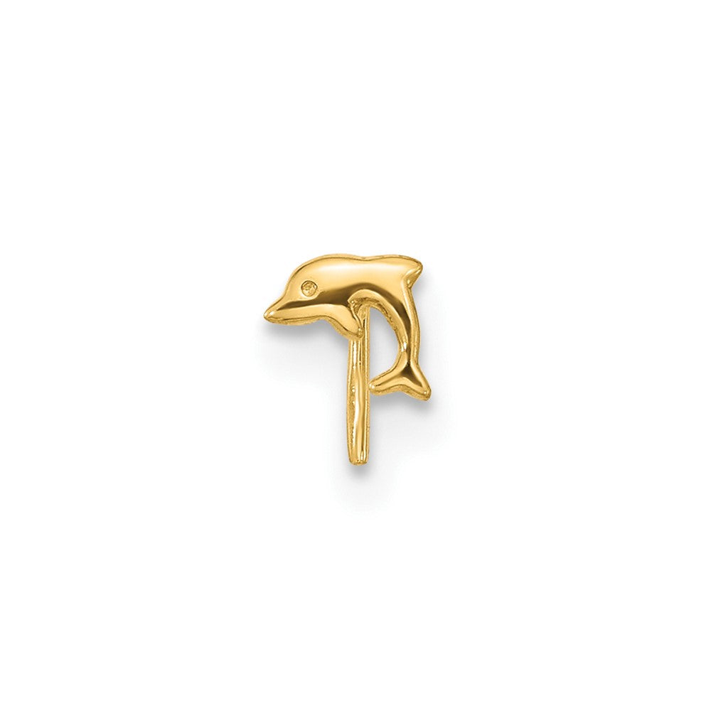 14k 23 Gauge Dolphin Nose Ring