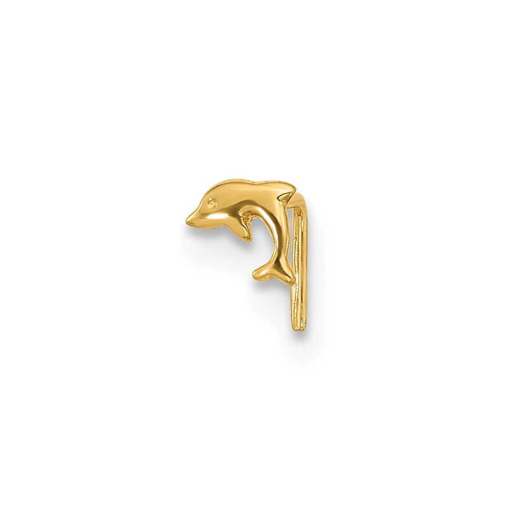 14k 23 Gauge Dolphin Nose Ring