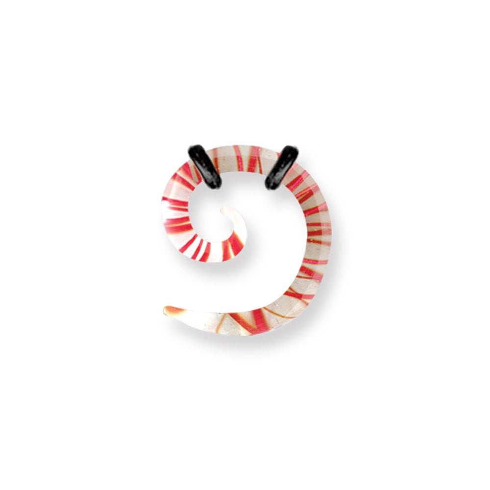 Pyrex Glass Spirals Ribbon Colors 10G (2.6mm) 1/2 (13mm) Dia w 2 black