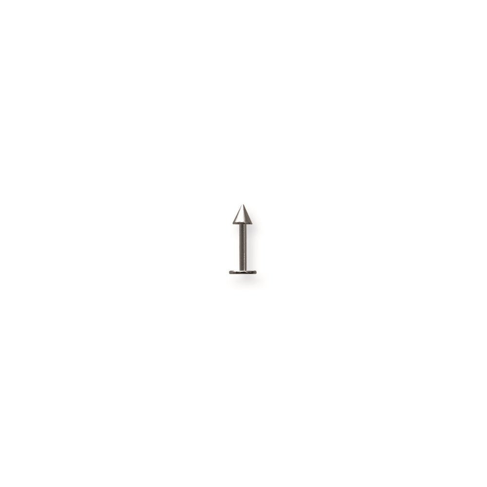 Solid Titanium Labret w Cones 16G (1.3mm) 5/16 (8mm) Long w 3mm Cone Un