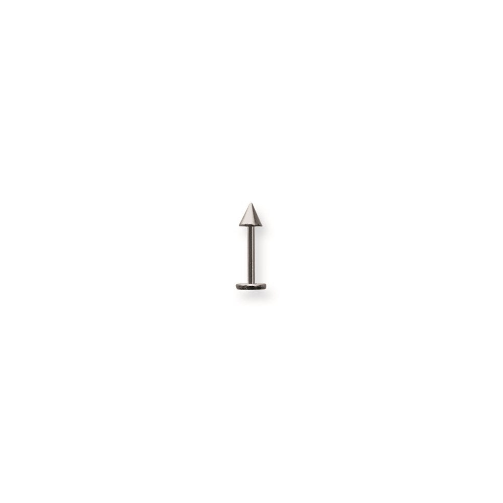 Solid Titanium Labret w Cones 16G (1.3mm) 3/8 (10mm) Long w 4mm Cone Un