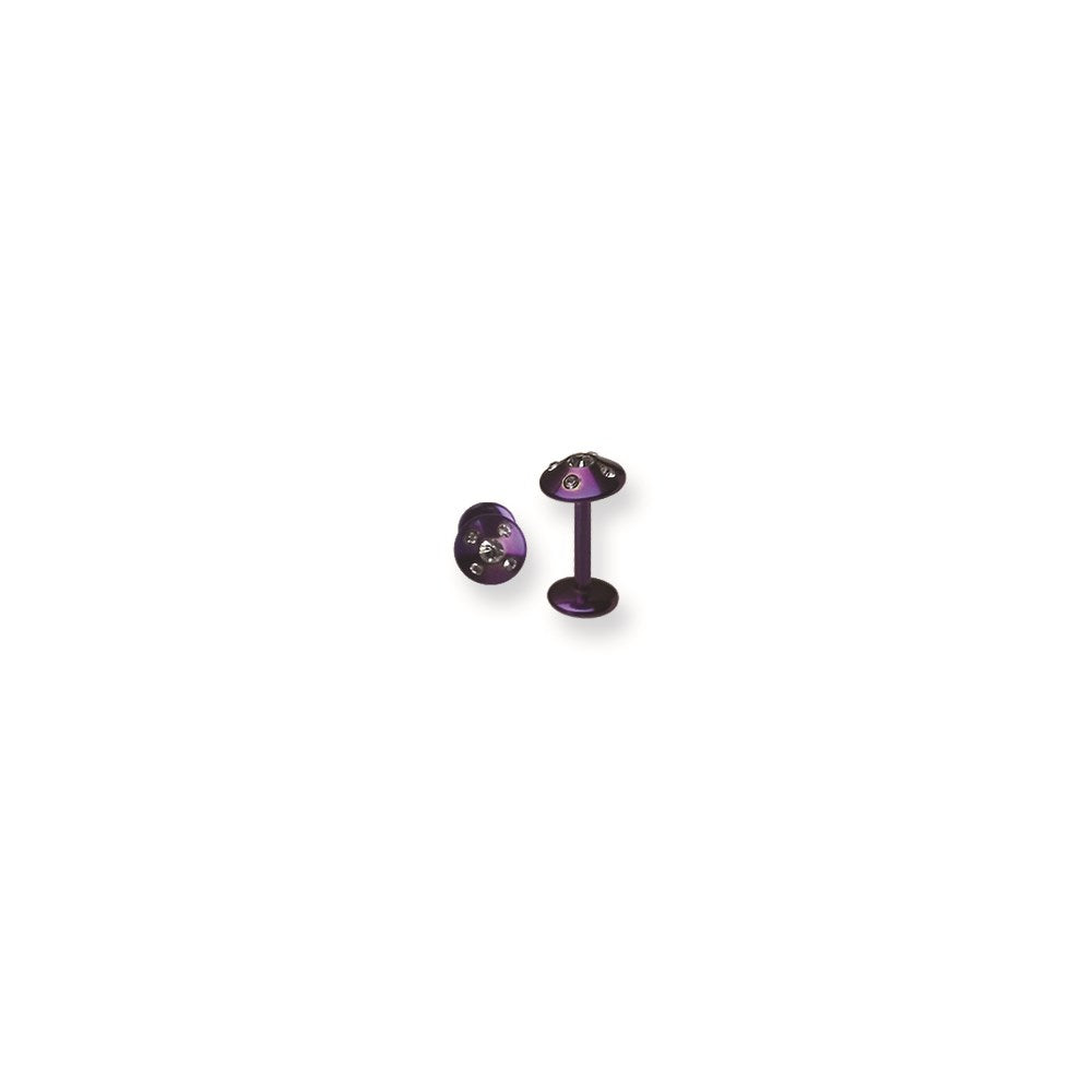 316L SRG GR SSTL 16G 5/16in.4mm 5-Clr CZs TTPrp Cone Labret