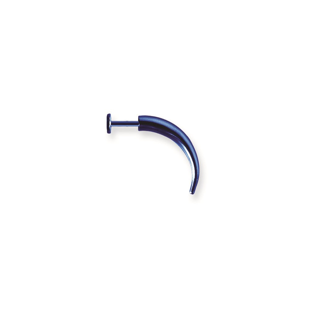 Plated SGSS Labret w Talon 14G (1.6mm) 5/16 (8mm) Long Labret w 25mm lo