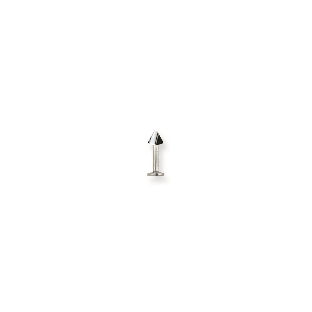 SGSS Labret w Acrylic Vert Racer Stripe Cone 16G (1.3mm) 5/16 (8mm) Lon