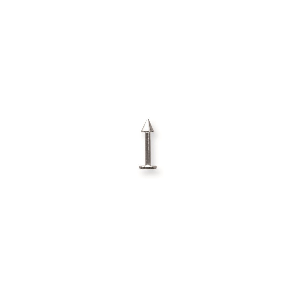 SGSS Labret w Stl Cone 14G (1.6mm) 3/8 (10mm) Long w 4x4mm Cone