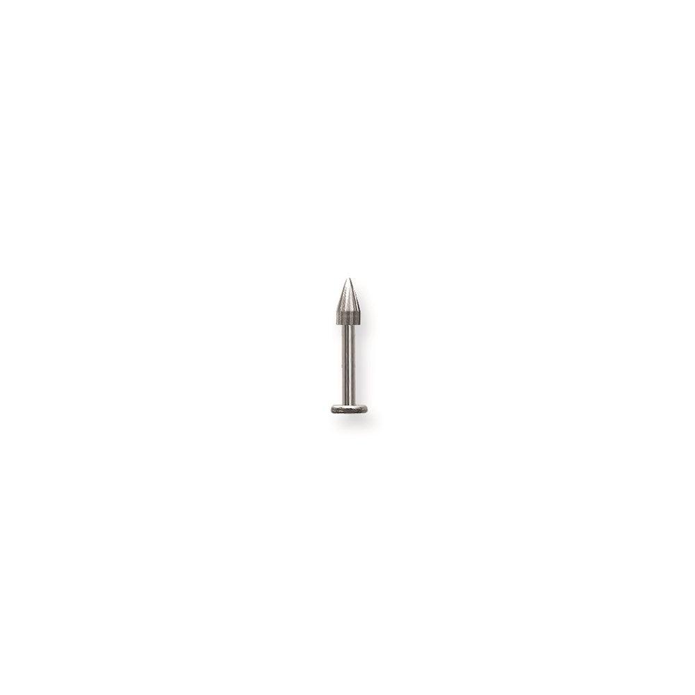 SGSS Labret w Stl Spikes 14G (1.6mm) 3/8 (10mm) Long Labret w 3mm Base