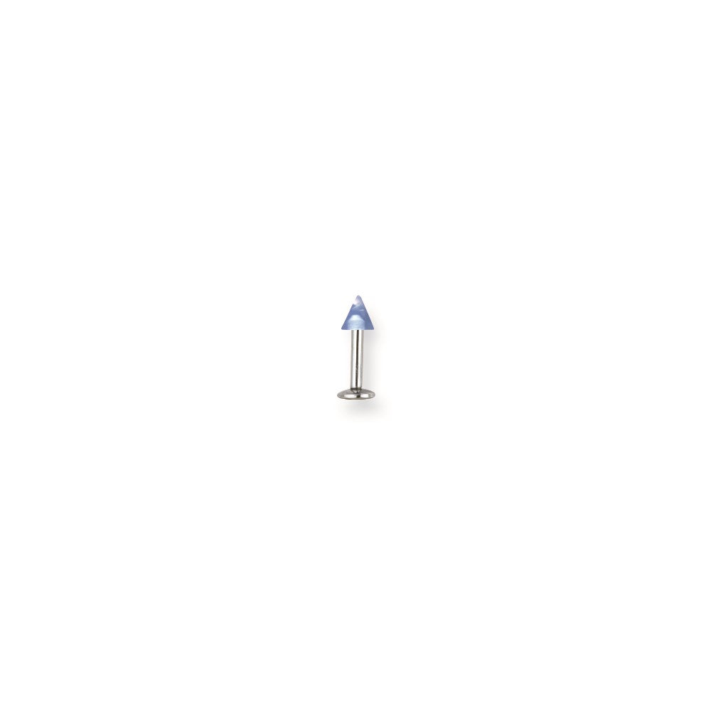 SGSS Labret w UV Sensitive Acrylic Cone 14G (1.6mm) 5/16 (8mm) Long w 4