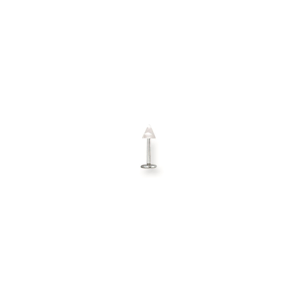 SGSS Labret w UV Sensitive Acrylic Cone 16G (1.3mm) 5/16 (8mm) Long w 4