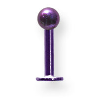 Plated SGSS Labret w Ball End 14G (1.6mm) 5/16 (8mm) Long w 4mm Ball al BDLZ14-30-4-BDR