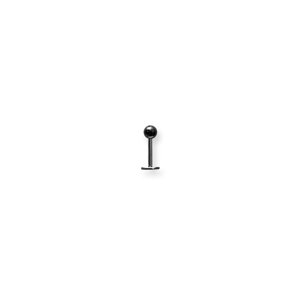 Plated SGSS Labret w Ball End 16G (1.3mm) 5/16 (8mm) Long w 4mm Ball al