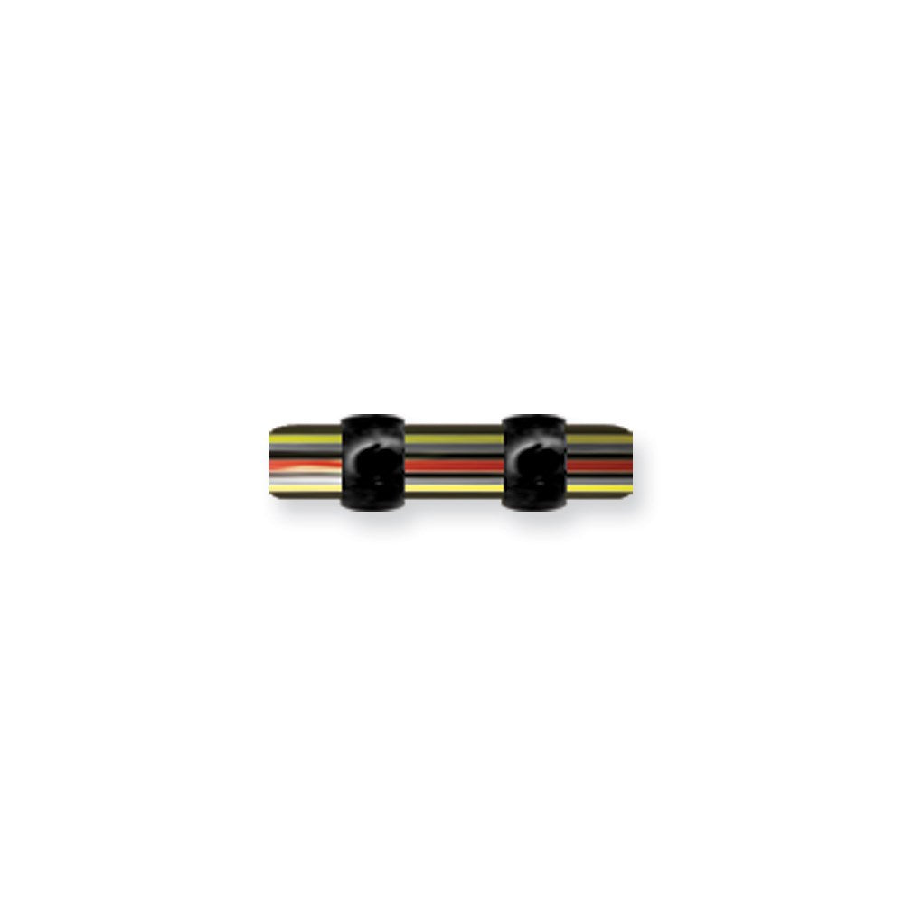 Acrylic UV Sensitive Layered Plug (Racer Stripes) Mens Colors w Flat Ends