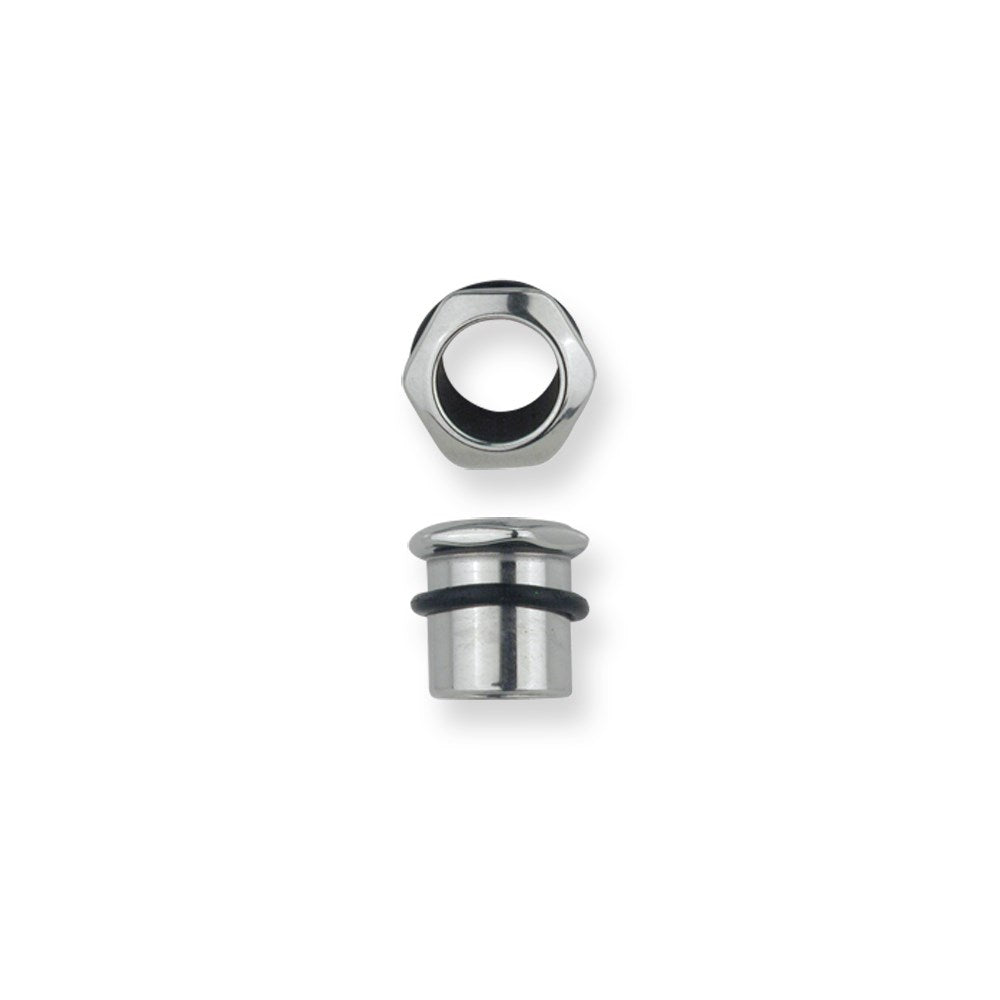 Stainless Stl Plugs & Flesh Tunnels Hardware Theme 00G (9.246mm) Hex Nut He