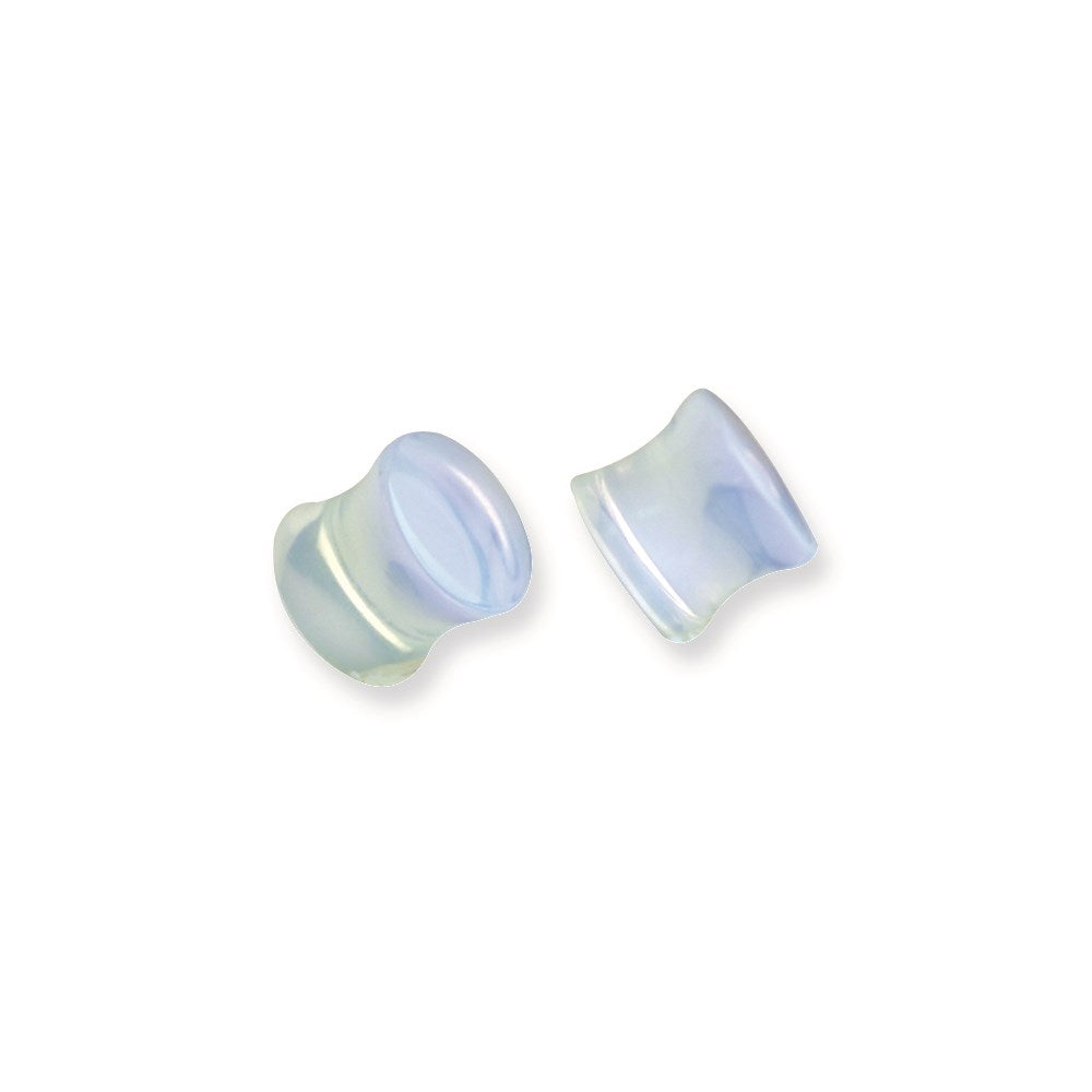 Natural Stone Plug w Flares 10G (2.6mm) Plug w Flared Ends Opal