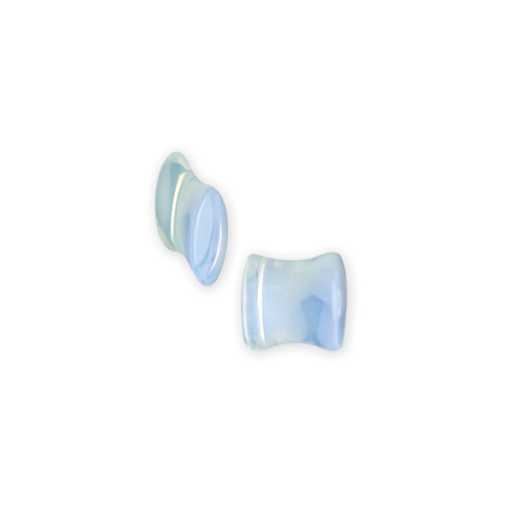 Natural Stone Plug w Flares 7/16G (12mm) Plug w Flared Ends Opal