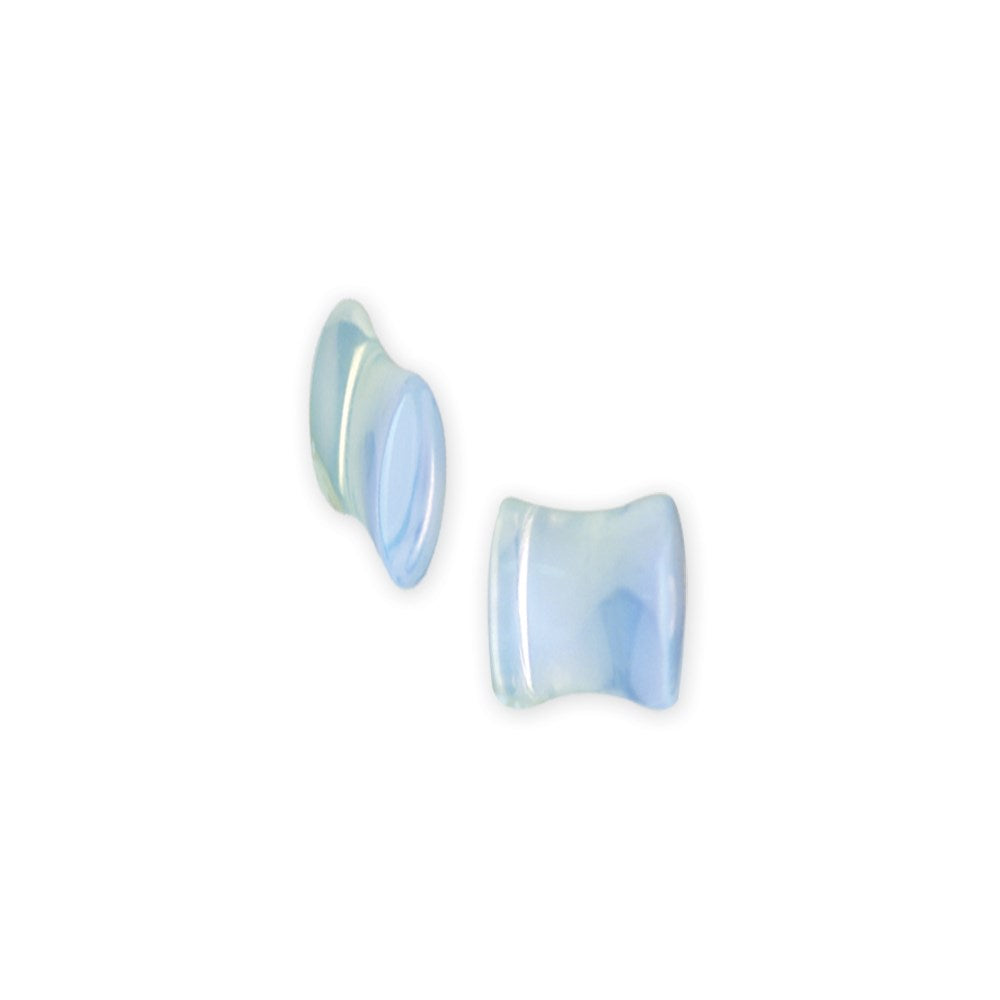 Natural Stone Plug w Flares 9/16G (14mm) Plug w Flared Ends Opal