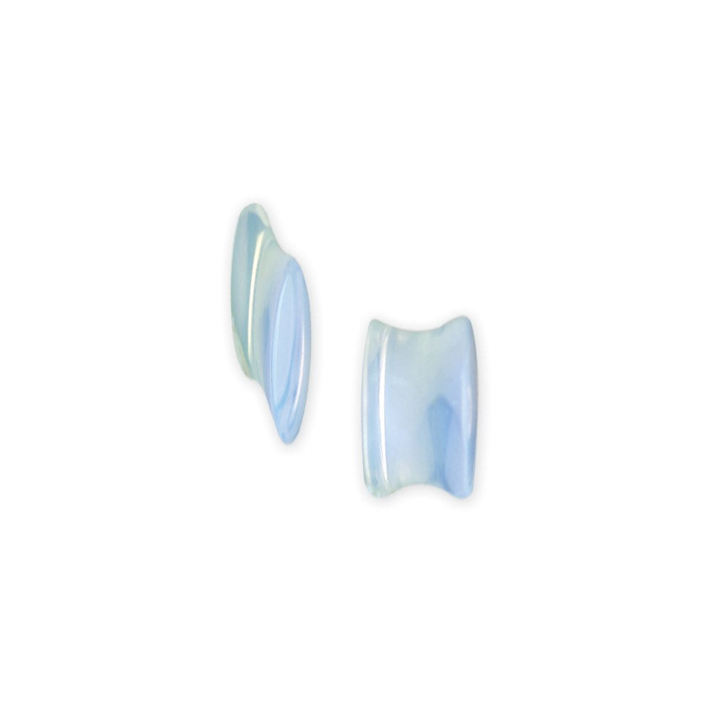 Natural Stone Plug w Flares 3/4G (20mm) Plug w Flared Ends Opal