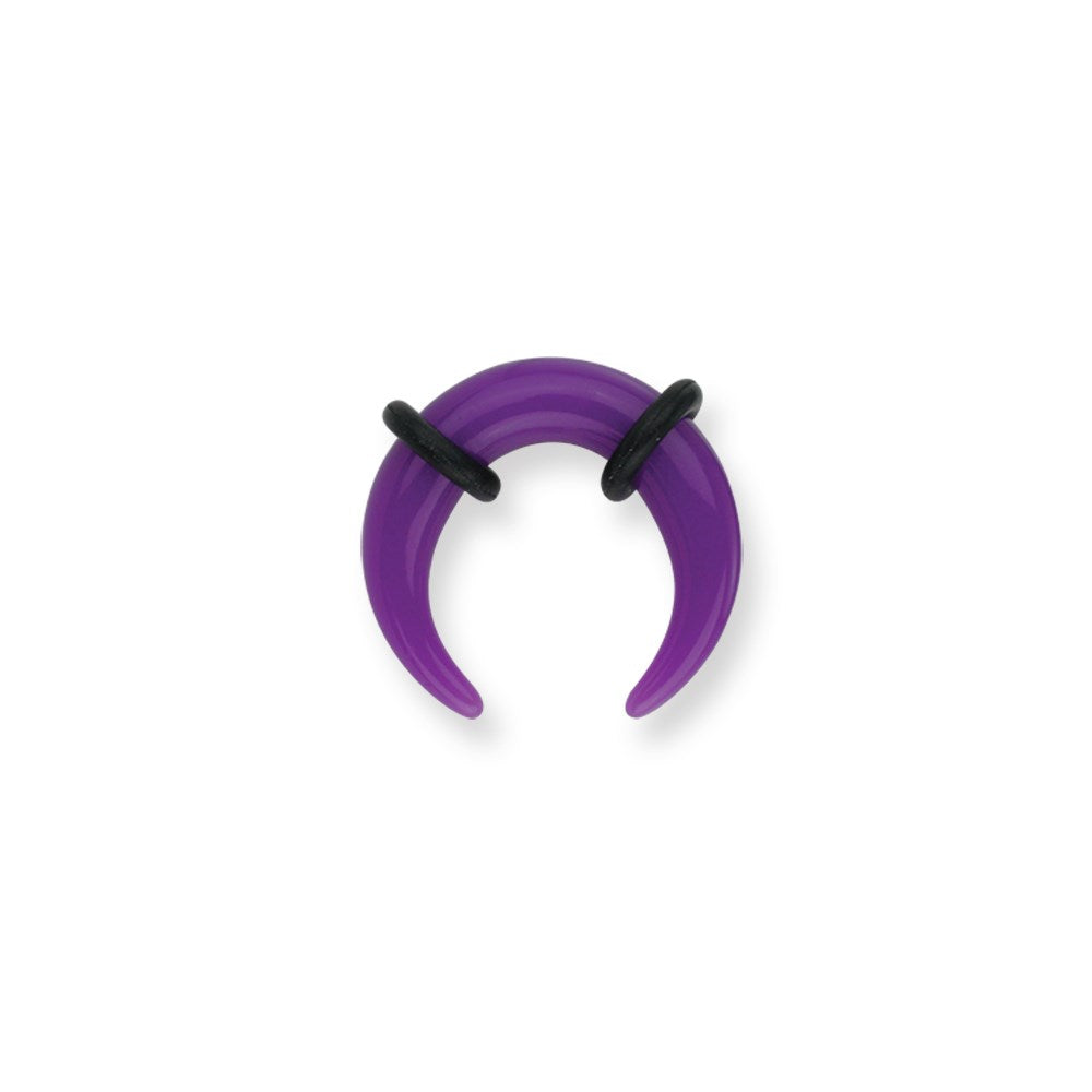 Acrylic 4G 1/2 in. ID Neon Black O-Rings Purple Pincher