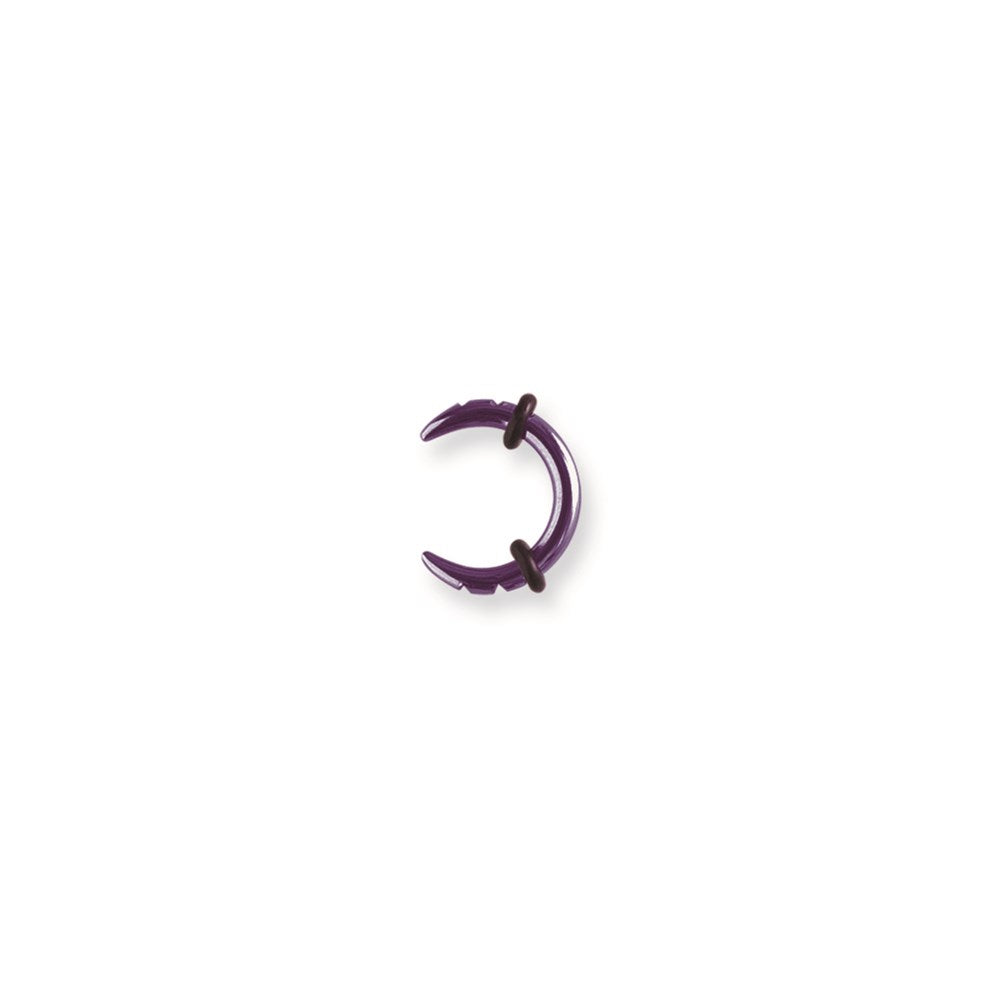 Plated SGSS Notched Pincher w 2 Rubber O-rings 10G (2.6mm) 7/16 (12mm)