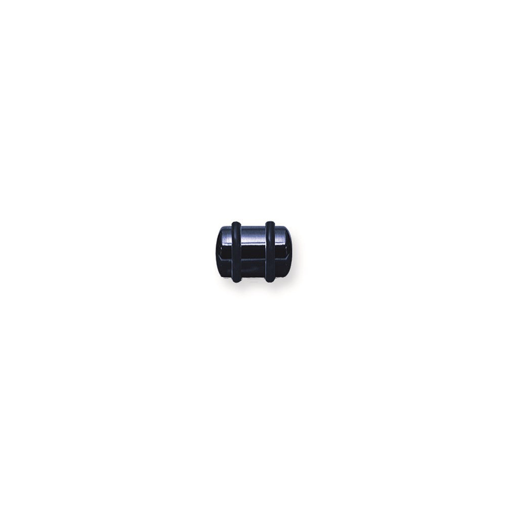 Plated SGSS Plug w Rounded Ends 00G (9.246mm) 1/2 (13mm) long Cobalt Bl