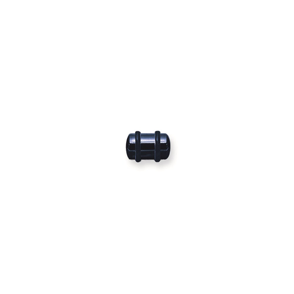 Plated SGSS Plug w Rounded Ends 0G (8.230mm) 1/2 (13mm) long Cobalt Blu