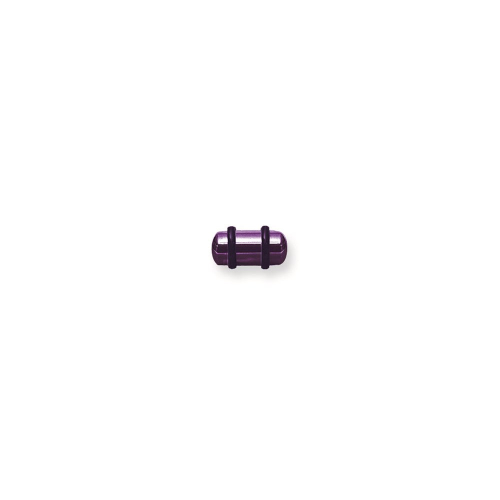 Plated SGSS Plug w Rounded Purple Ends 2G