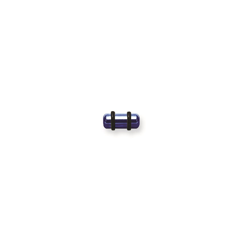 Plated SGSS Plug w Rounded Ends 4G (5.2mm) 1/2 (13mm) Long Cobalt Blue