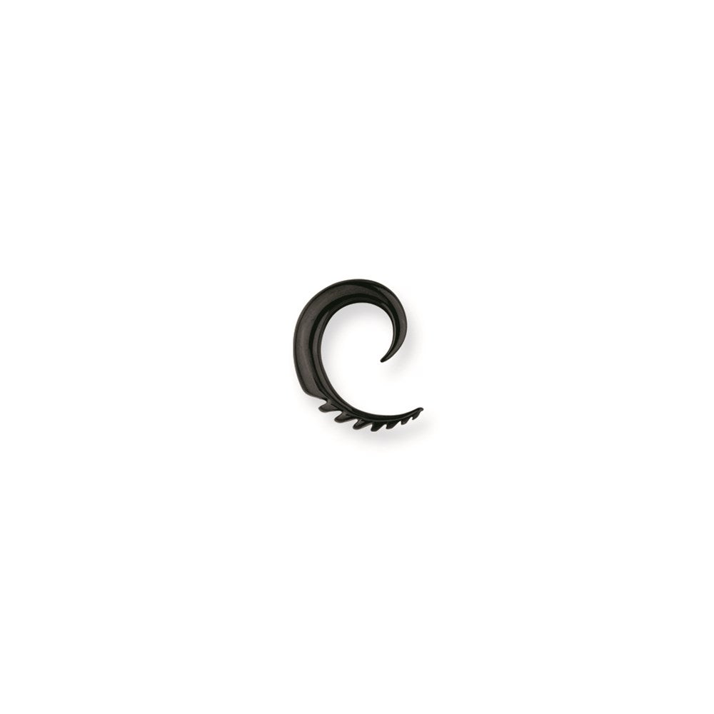 Plated Spiral Plug w Ridges 2G (6.5mm) Sprial w Ridges Cut into Outer Edge