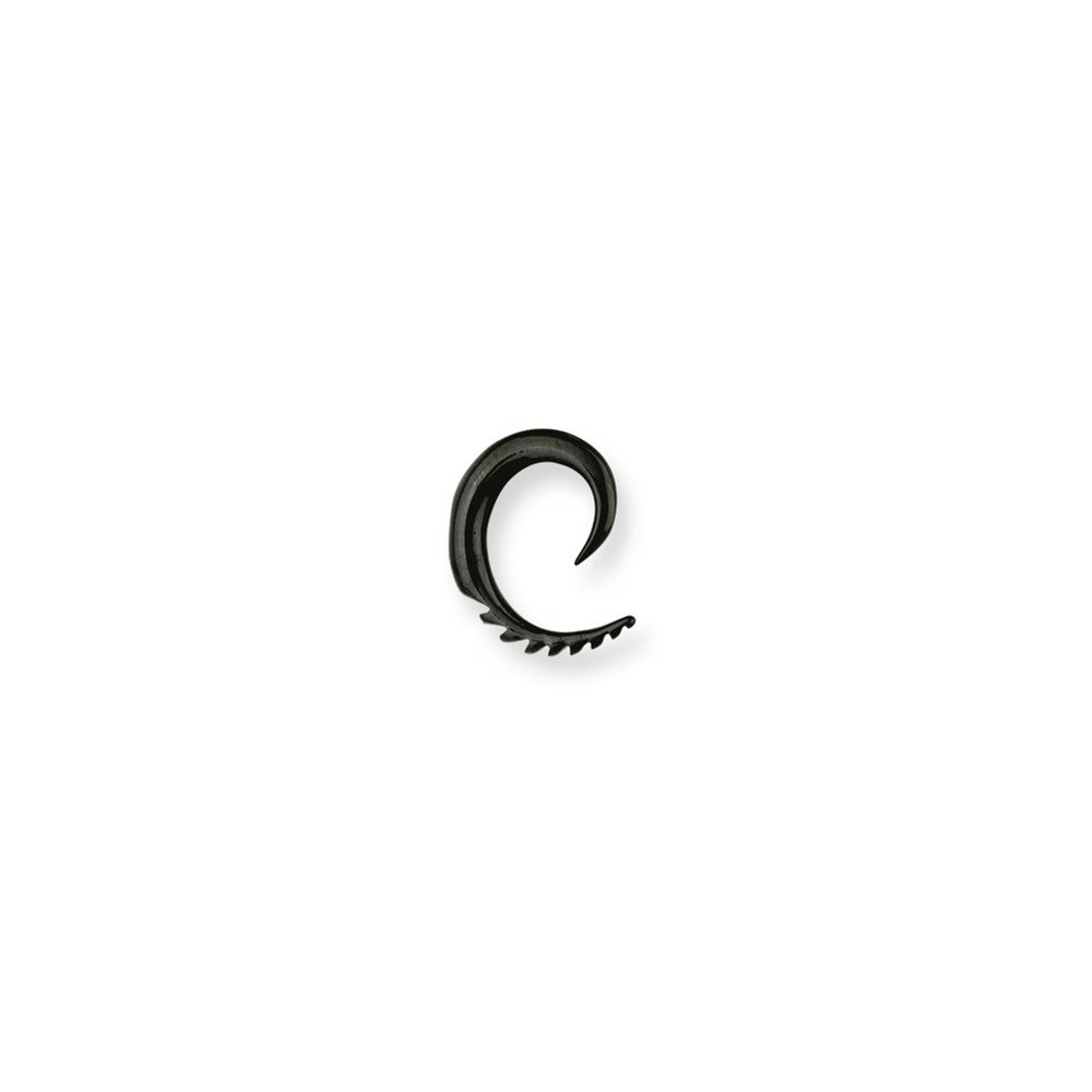 Plated Spiral Plug w Ridges 8G (3.2mm) Stl Sprial w Ridges Cut into Outer E