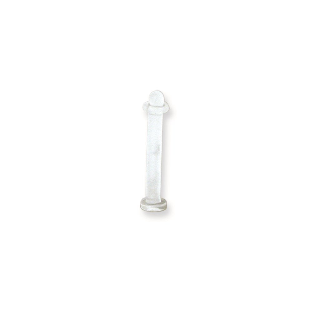 Soft Acrylic Tongue Retainer 10G (2.6mm) 5/8 (15mm) Long UV Clear