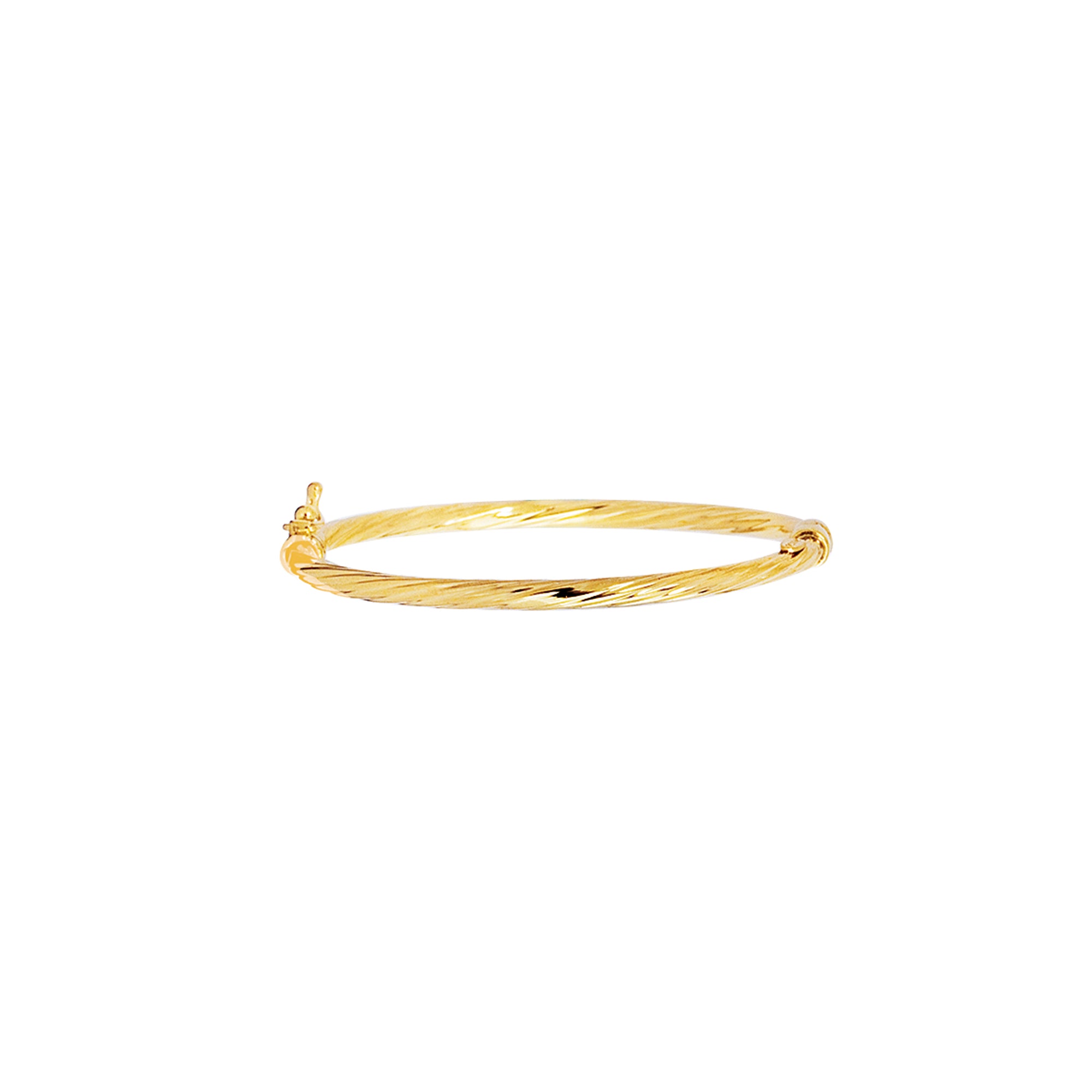 14K Yellow Gold 5.5" Polished Twist Children's Bangle