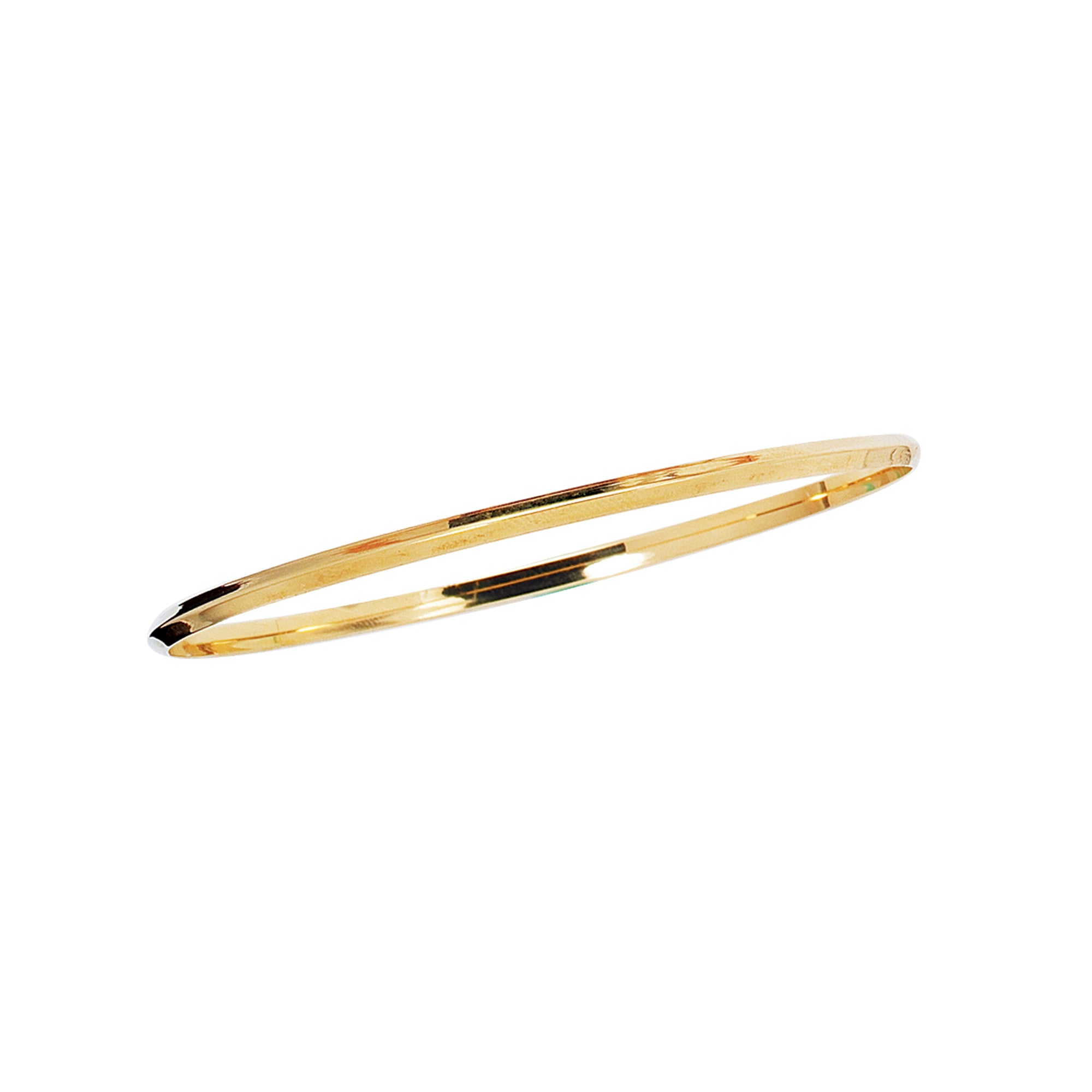 14K Yellow Gold 8" Knife Edge Bangle